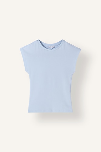 Fitted Crew Neck Ribbed Short Sleeve T-Shirt