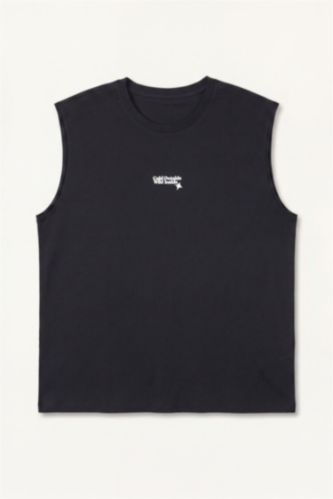 رجالي أنثرا تانك توب اوفر سايز برقبة مستديرة مطبوع