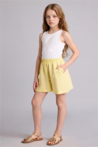 Girls & Teens Yellow Girl Regular Fit Shorts