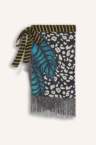 Jaquette x DeFacto Patterned Tassel Tie Skirt