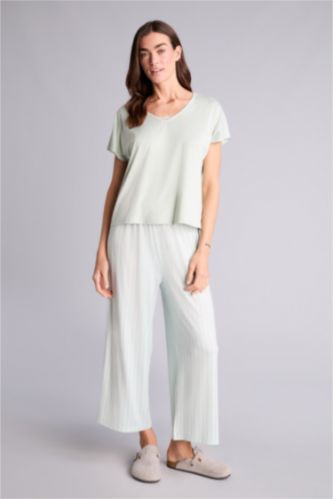 Kadın Mint Softshell Pijama Takımı Üst Alt