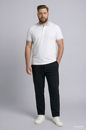 رجال أسود Plus Size Elastic Waist Sweatpants