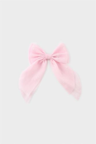 GIRLS & TEENS Pink Girl Ribbon Hair Clips