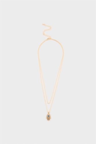 Kadın Altın Kadın 2'li Kolye