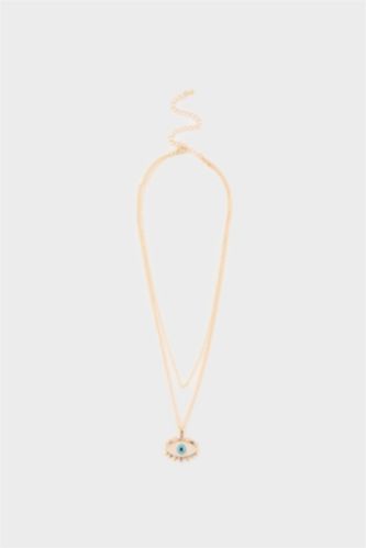 Kadın Altın Kadın 2'li Kolye