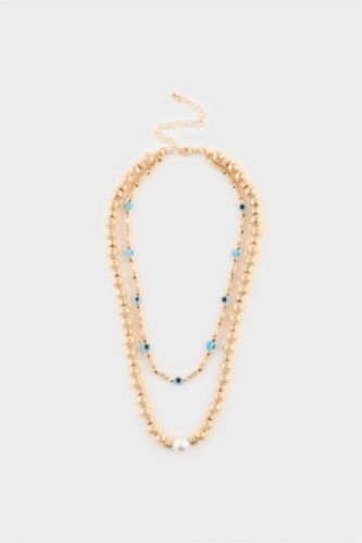 Kadın Altın Kadın 2'li Kolye