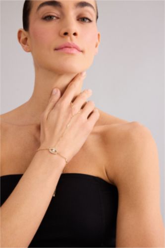 WOMAN GOLD سلسلة يد كف حريمي بتصميم العين