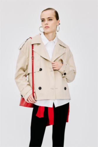 Women Beige Trenchcoat