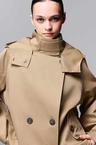 نساء بيج Trenchcoat