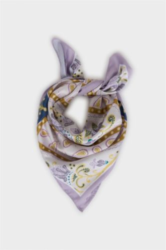 Woman Lilac Woman Floral Foulard