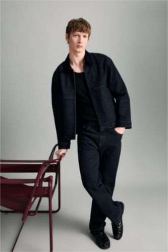 MAN Dark Blue بنطلون قصة مستقيمة