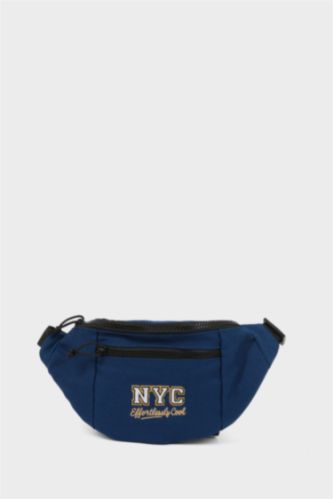 Erkek Çocuk - Genç Erkek Lacivert Kanvas Bel Çantası Erkek Çocuk