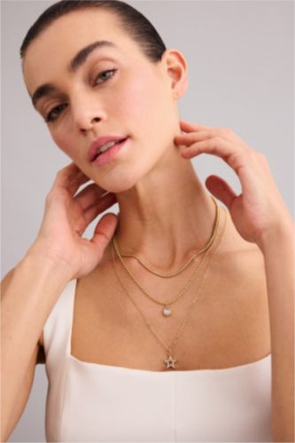 WOMAN GOLD سلسله حريمي - 3 قطع