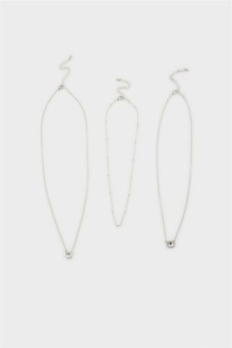 Kadın Gümüş Kadın 3'lü Kolye