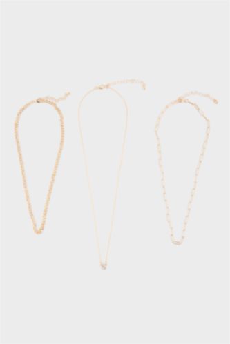 Kadın Altın Kadın 3'lü Kolye