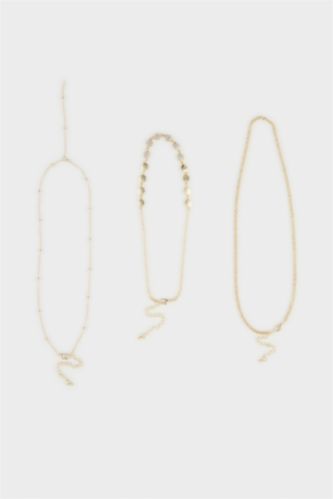 Kadın Altın Kadın 3'lü Kolye