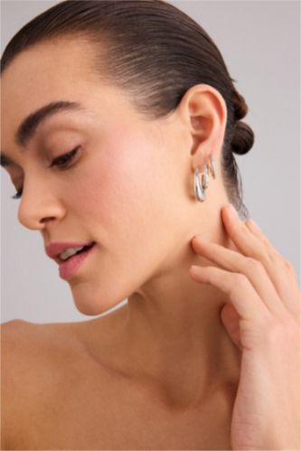 Women Gümüş 6 piece Earring