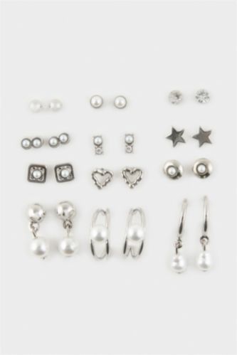 Kadın Gümüş Kadın 12'li Küpe