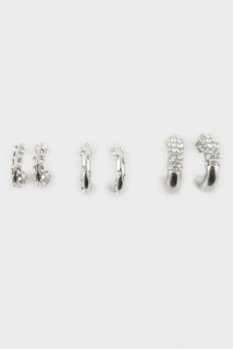 Kadın Gümüş Kadın 3'lü Küpe