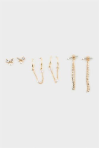 Kadın Altın 3'Lü Küpe