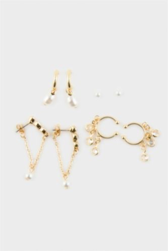 Kadın Altın 4'Lü Küpe