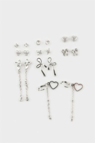 Kadın Gümüş 9'Lu Küpe