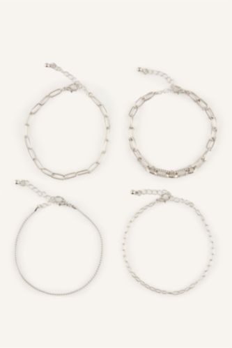 Kadın Gümüş Kadın 5'li Bileklik