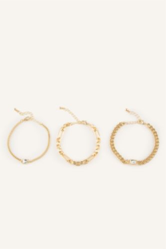 Kadın Altın Kadın 3'lü Bileklik