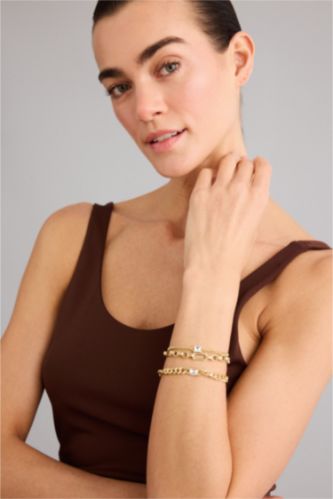WOMAN GOLD Woman 3 Piece Bracelet Set