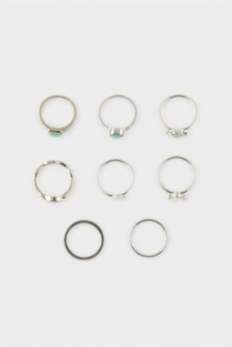 Kadın Gümüş Kadın 8'li Yüzük