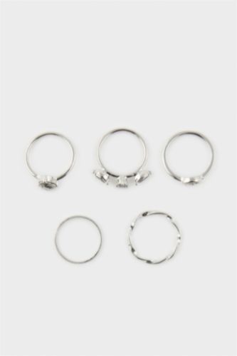 Kadın Gümüş 5'Li Yüzük