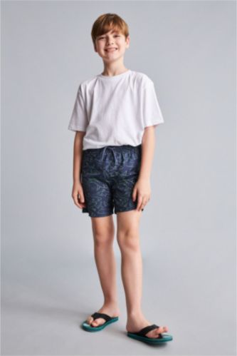 Young Boys - Teen Boys NAVY Boy Regular Fit Printed Swim Shorts