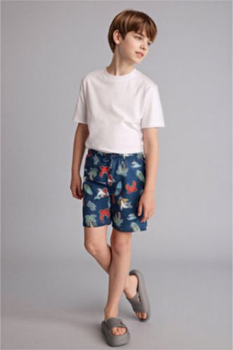 Erkek Çocuk - Genç Erkek İndigo Deniz Şortu Erkek Çocuk