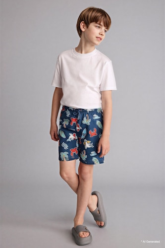 Boy Printed Swim Shorts