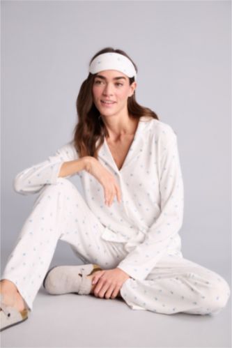 Kadın Ekru Regular Fıt Uzun Kollu 2'li Takım