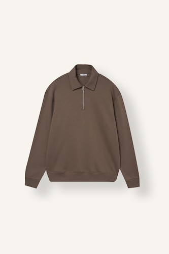 Regular Fit Polo Neck Heavyweight Sweatshirt