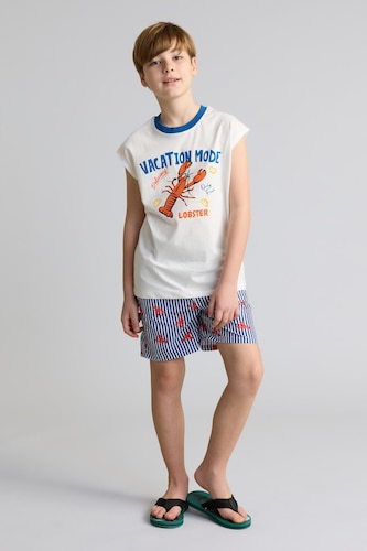 Boys & Teens NAVY Boy Regular Fit Printed Swim Shorts