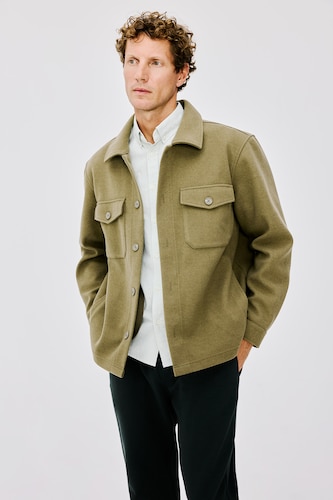 Men Light Khaki Puffer Jacket