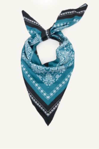 Man Dark Green Man Printed Shawl