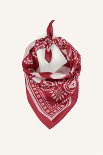 Man Red Man Printed Shawl