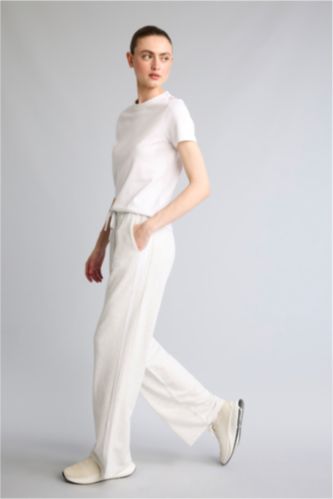 نساء ميلانج رمادي Straight Fit Trousers
