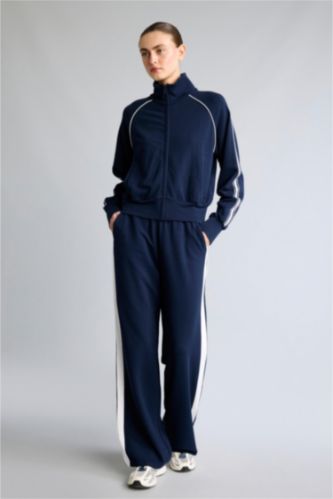 Kadın Lacivert Straight Fit Modal Eşofman Altı