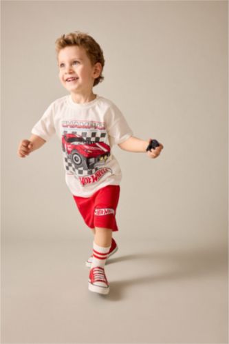 Baby Boys Red 2 piece Regular Fit Hot Wheels Licensed Set