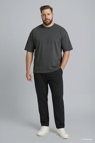 Regular Fit Plus Size Trousers