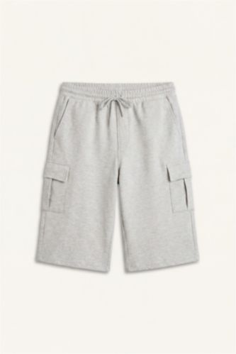 Men Grey Melange Relax Fit Thin Sweatshirt Fabric