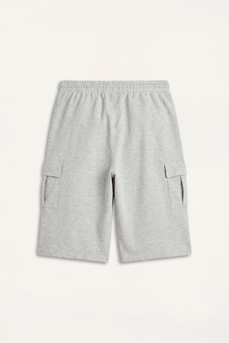 Relaxed Fit Plus-Size Straight Leg Grey Shorts