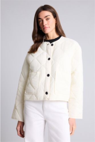 Kadın Ekru Oversıze Mont