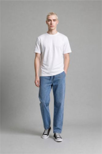 رجال أزرق Wide Leg Jeans