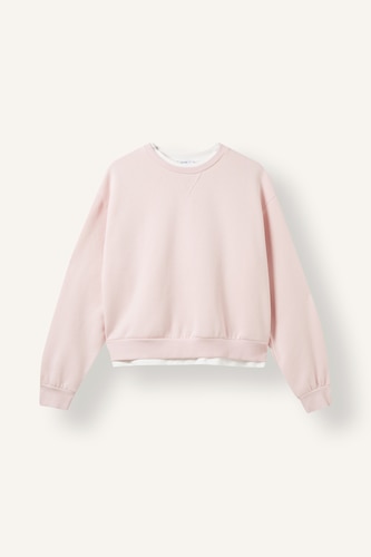 Kadın Açık Pembe Relax Fıt Sweatshirt