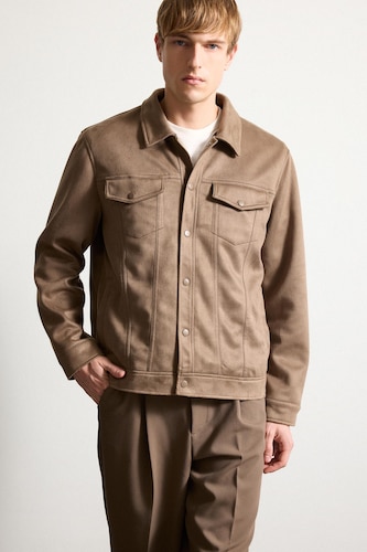 رجال بني Slim Fit Jacket